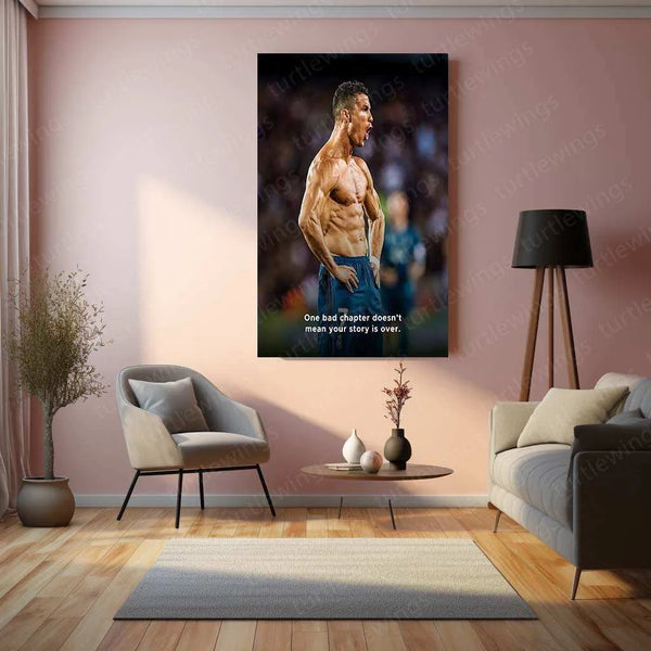 Cristiano Ronaldo Quote Metal Poster | Savage Mindset Wall Art | Motivational Decor - TURTLEWINGS