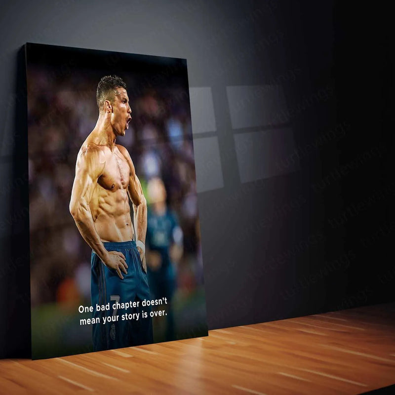 Cristiano Ronaldo Quote Metal Poster | Savage Mindset Wall Art | Motivational Decor - TURTLEWINGS