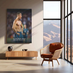 Cristiano Ronaldo Quote Metal Poster | Savage Mindset Wall Art | Motivational Decor - TURTLEWINGS