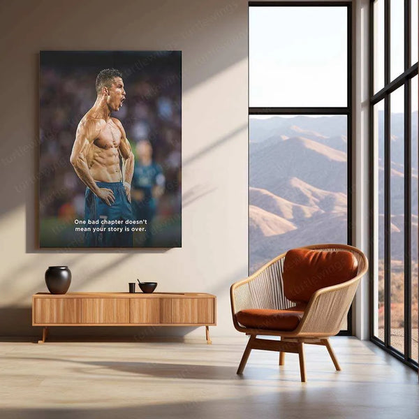 Cristiano Ronaldo Quote Metal Poster | Savage Mindset Wall Art | Motivational Decor - TURTLEWINGS