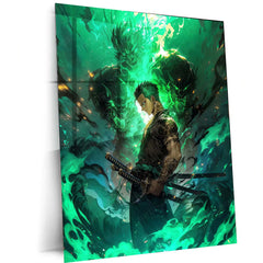 Roronoa Zoro – One Piece Metal Poster | Straw Hat Swordsman Wall Frame