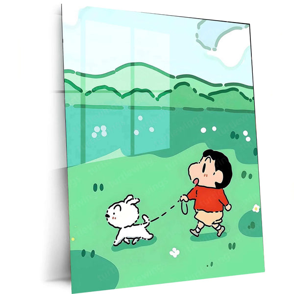 Shinchan Metal Poster – Fun & Playful Anime Wall Art | Cartoon Decor - TURTLEWINGS