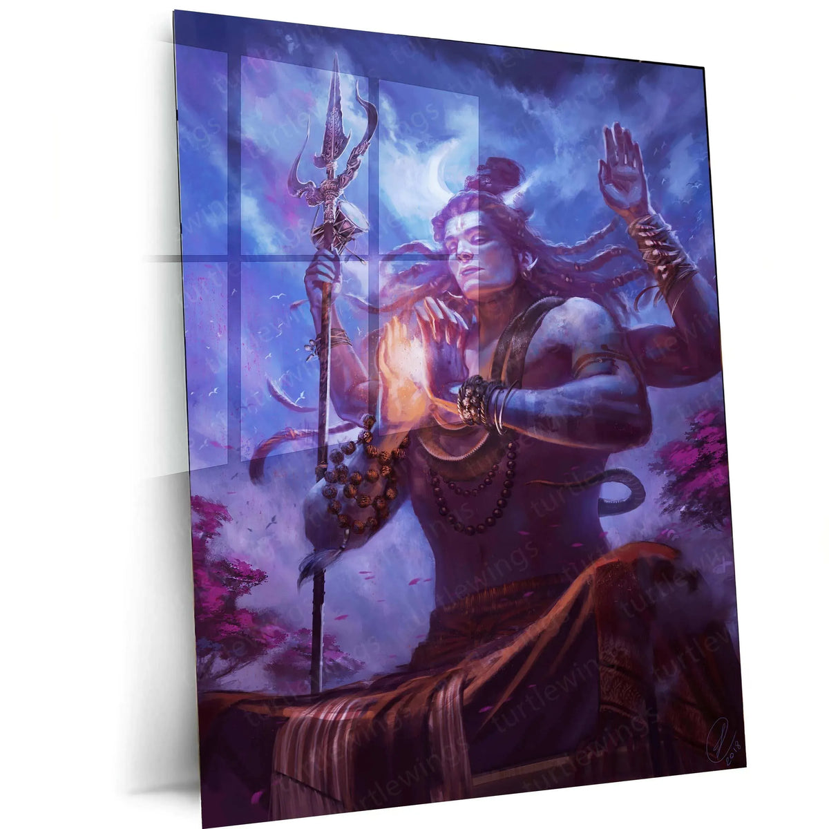 Lord Shiva Metal Poster – Divine Mahadev Wall Art | Hindu Spiritual De ...