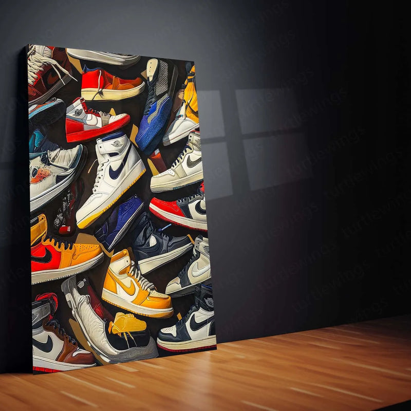 Abstract Metal Poster | Nike Sneaker Art Metal Poster – Bold & Stylish Decor 05 - TURTLEWINGS