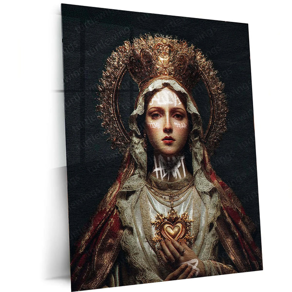 Sacred Rebel – Spiritual Awakening Metal Frame | Divine Rebellion Wall Art | Soul-Aligned Warrior Poster