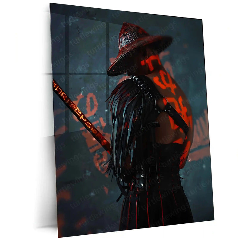 Samurai Warrior Metal Frame | Traditional Japanese Armor Art - TURTLEWINGS