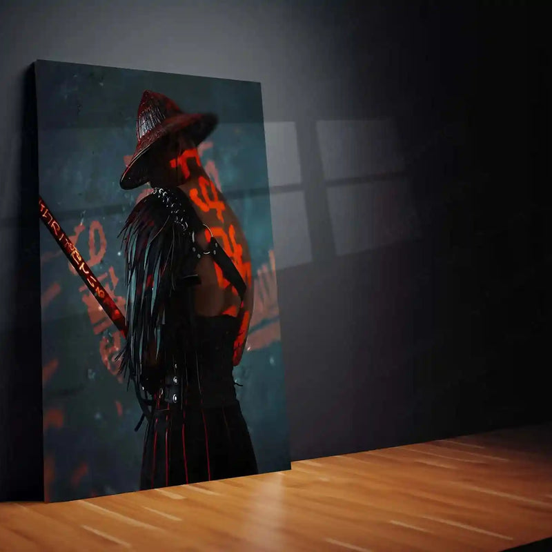 Samurai Warrior Metal Frame | Traditional Japanese Armor Art - TURTLEWINGS