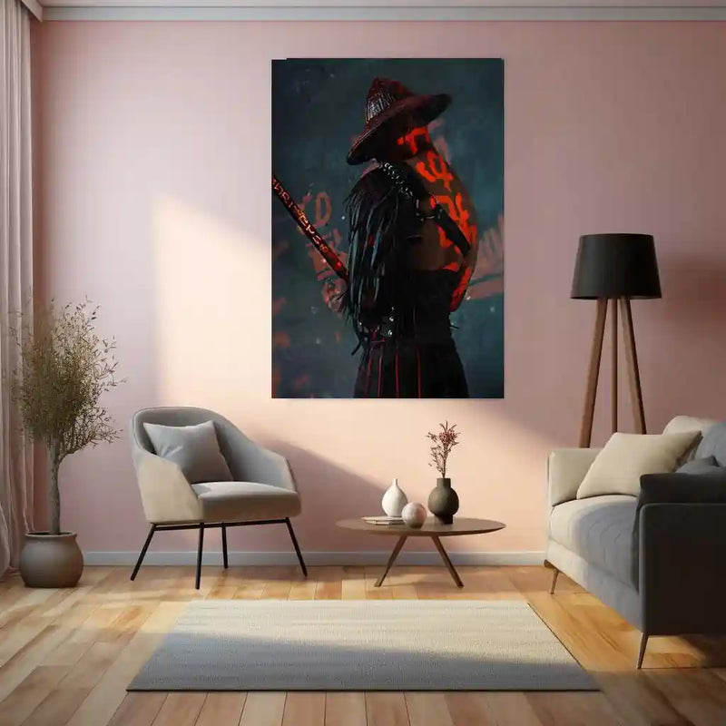 Samurai Warrior Metal Frame | Traditional Japanese Armor Art - TURTLEWINGS