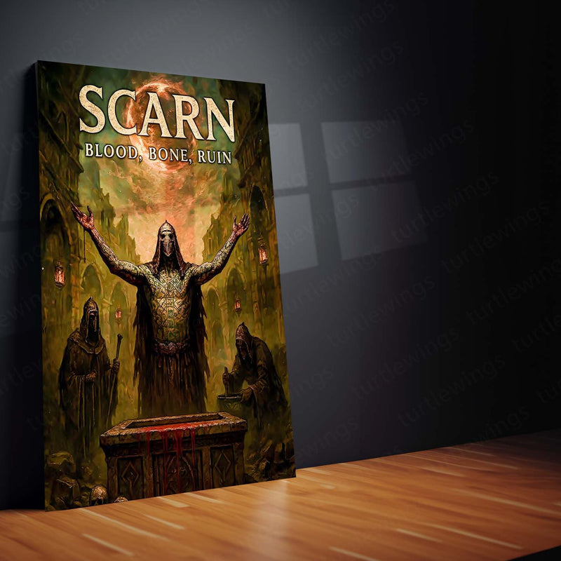 Game Metal Poster | Scarn – Blood, Bone, Ruin Metal Frame