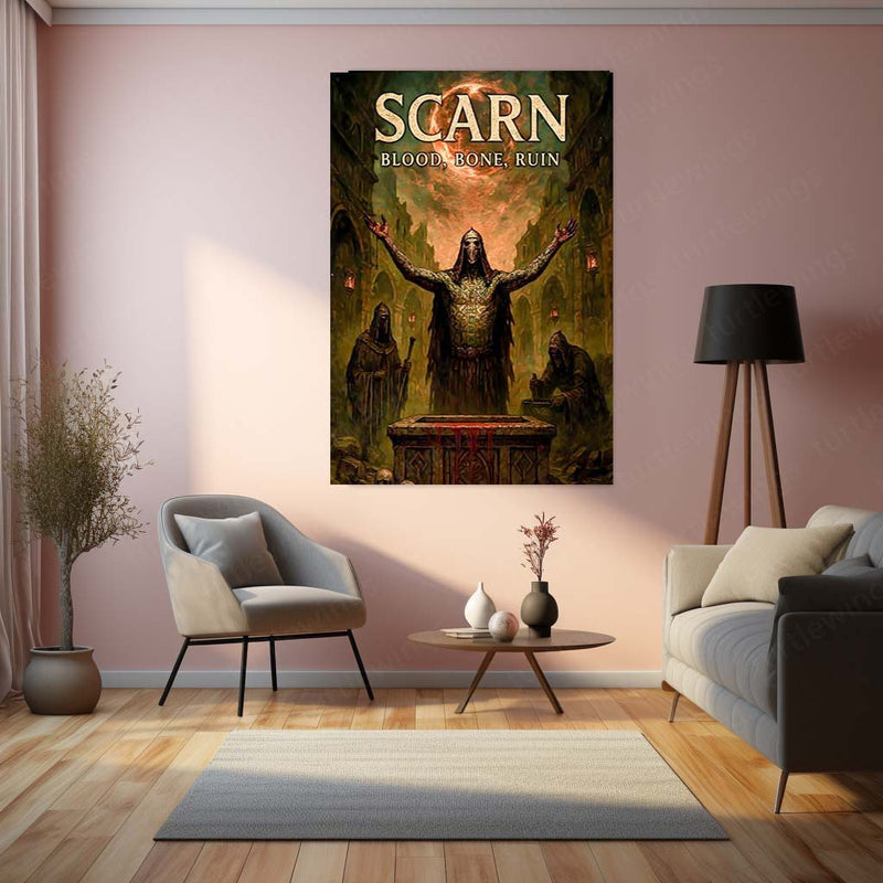 Game Metal Poster | Scarn – Blood, Bone, Ruin Metal Frame