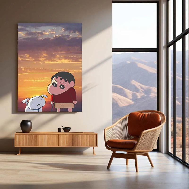 Anime Metal Poster | Shinchan Metal Poster – Fun & Quirky Anime Wall Art 01 - TURTLEWINGS