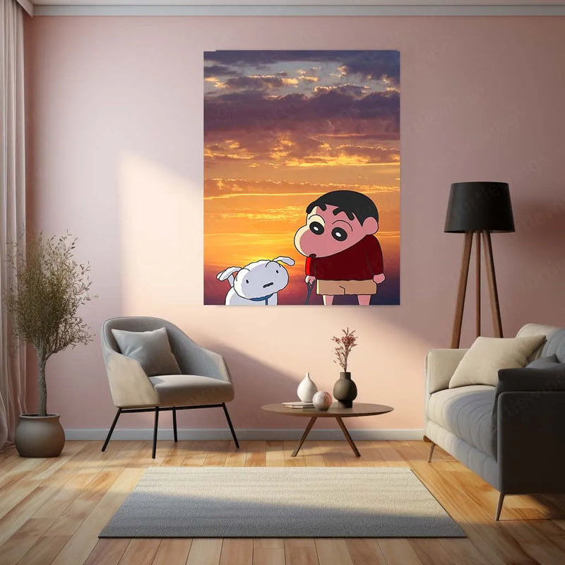 Anime Metal Poster | Shinchan Metal Poster – Fun & Quirky Anime Wall Art 01 - TURTLEWINGS