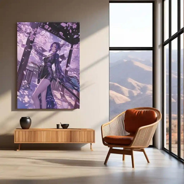 Shinobu Kocho Demon Slayer Metal Frame | Anime Wall Art 01 - TURTLEWINGS