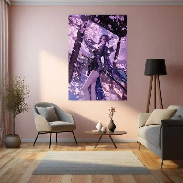 Shinobu Kocho Demon Slayer Metal Frame | Anime Wall Art 01 - TURTLEWINGS