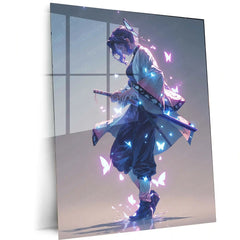 Shinobu Kocho – Dance of the Butterflies Metal Poster | Demon Slayer Wall Frame 01