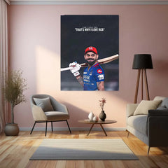Cricket Metal Poster | Virat Kohli Metal Poster – Iconic Cricket Legend Wall Art 4 - TURTLEWINGS