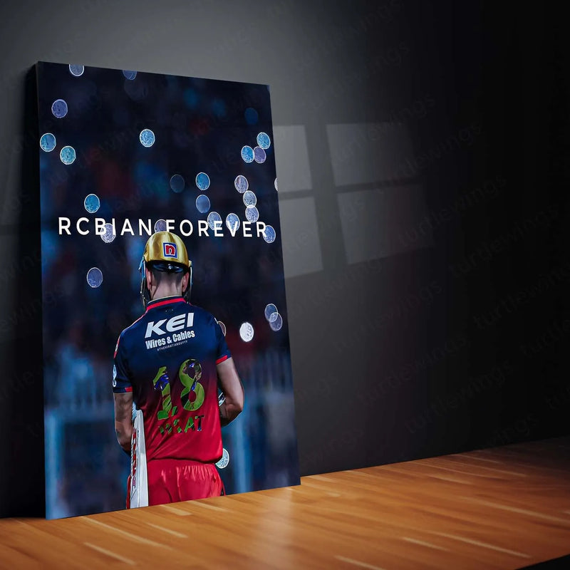 Cricket Metal Poster | Virat Kohli Metal Poster – Iconic Cricket Legend Wall Art 5 - TURTLEWINGS