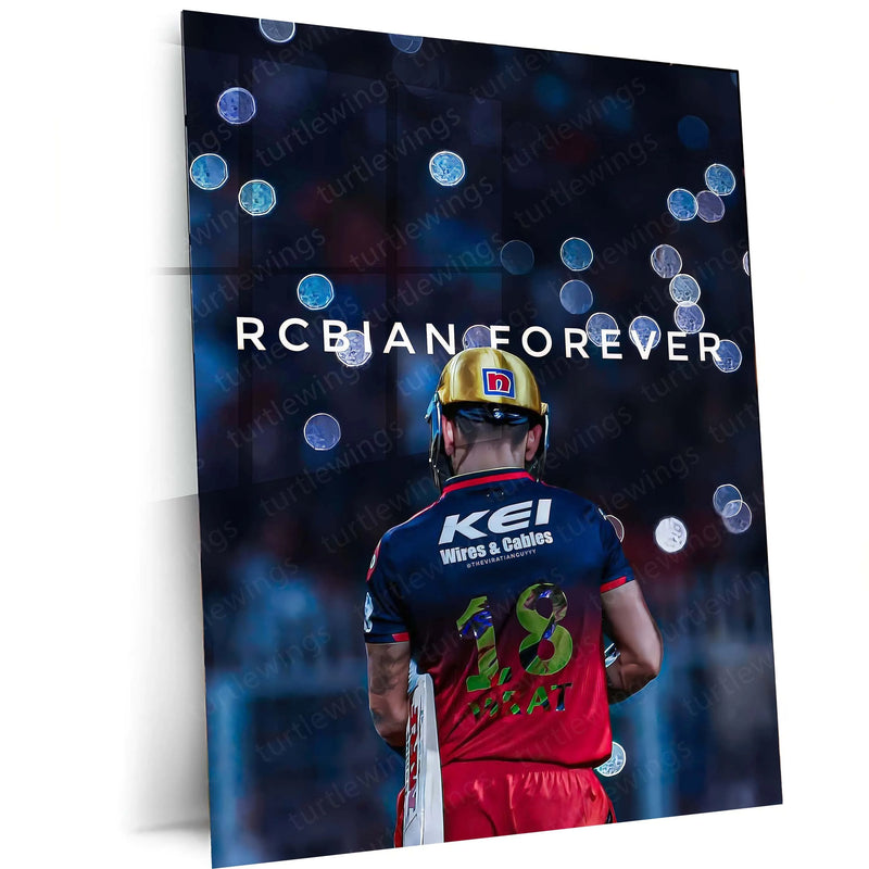 Cricket Metal Poster | Virat Kohli Metal Poster – Iconic Cricket Legend Wall Art 5 - TURTLEWINGS