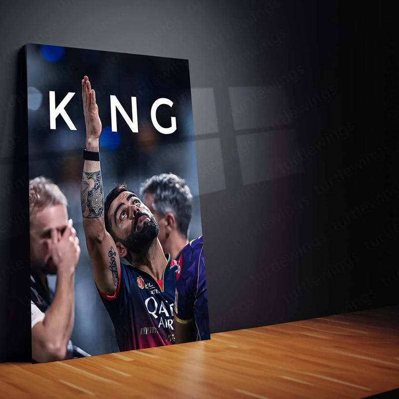 Cricket Metal Poster | Virat Kohli Metal Poster – Iconic Cricket Legend Wall Art 6 - TURTLEWINGS