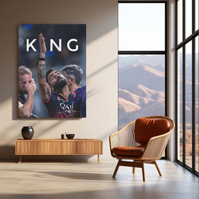 Cricket Metal Poster | Virat Kohli Metal Poster – Iconic Cricket Legend Wall Art 6 - TURTLEWINGS