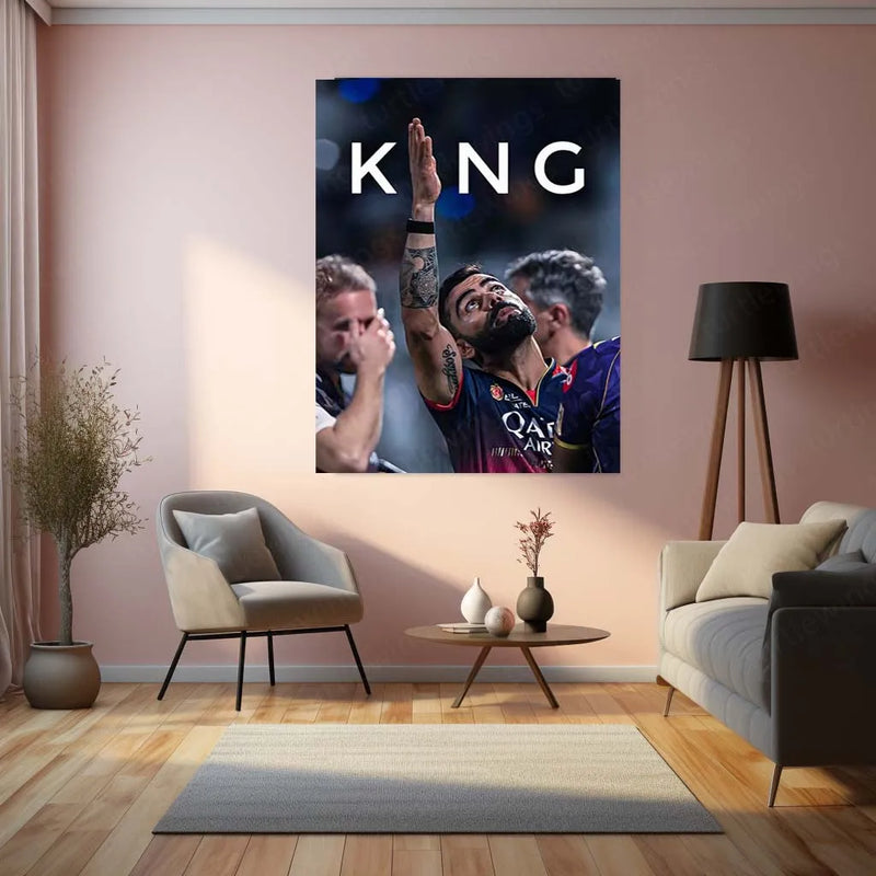 Cricket Metal Poster | Virat Kohli Metal Poster – Iconic Cricket Legend Wall Art 6 - TURTLEWINGS