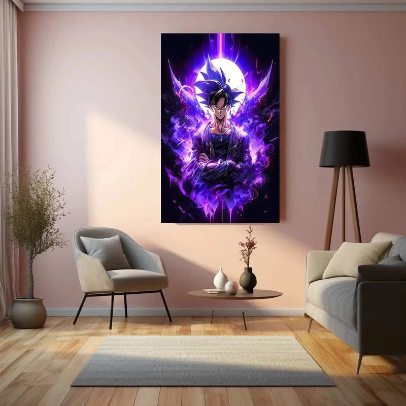 Goku Dragon Ball Z Metal Poster | Saiyan Warrior Wall Art | Anime Power-Up Decor - TURTLEWINGS