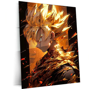Goku Dragon Ball Z Metal Poster | Saiyan Warrior Wall Art | Anime Powe ...