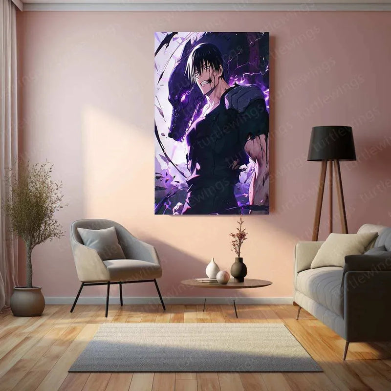 Toji Fushiguro – The Sorcerer Assassin | Jujutsu Kaisen Metal Poster2 - TURTLEWINGS