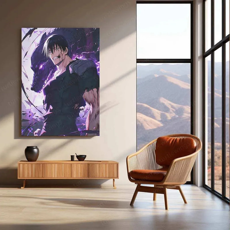 Toji Fushiguro – The Sorcerer Assassin | Jujutsu Kaisen Metal Poster2 - TURTLEWINGS