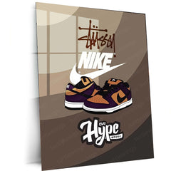 Abstract Metal Poster | Nike Sneaker Art Metal Poster – Bold & Stylish Decor 03 - TURTLEWINGS