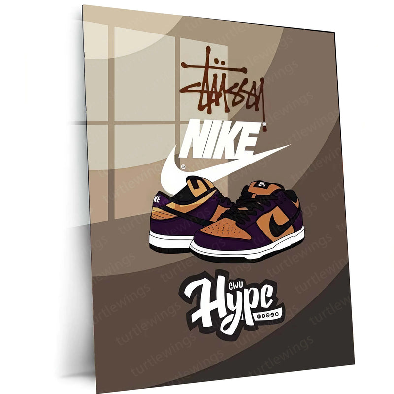 Abstract Metal Poster | Nike Sneaker Art Metal Poster – Bold & Stylish Decor 03 - TURTLEWINGS