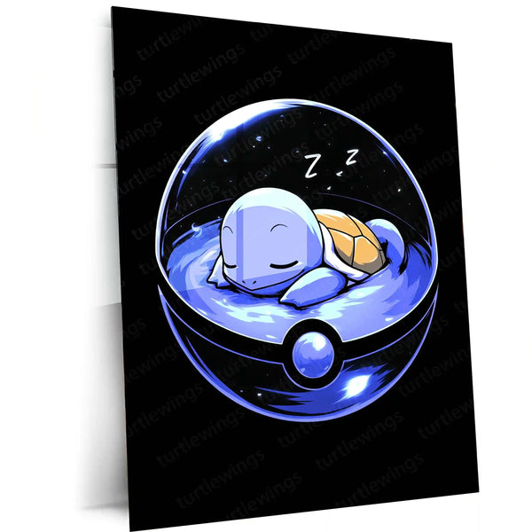 Squirtle – Pokémon Metal Frame | Water-Type Starter Wall Art - TURTLEWINGS