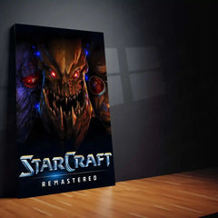 Game Metal Poster | StarCraft Remastered – Galactic War Reborn Metal Poster | Sci-Fi Gaming Wall Frame