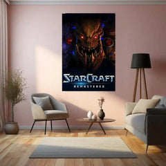 Game Metal Poster | StarCraft Remastered – Galactic War Reborn Metal Poster | Sci-Fi Gaming Wall Frame