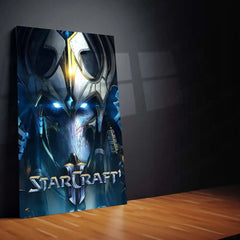 Game Metal Poster | StarCraft Warrior Metal Poster | Sci-Fi Gaming Wall Frame
