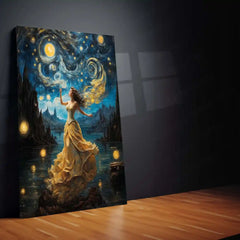 Starry Night Art – Aesthetic Metal Frame Wall Décor | Inspired by Van Gogh - TURTLEWINGS