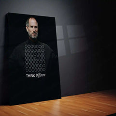 Steve Jobs Think Different Metal Frame | Minimalist Inspirational Poster | Apple Innovation Wall Art