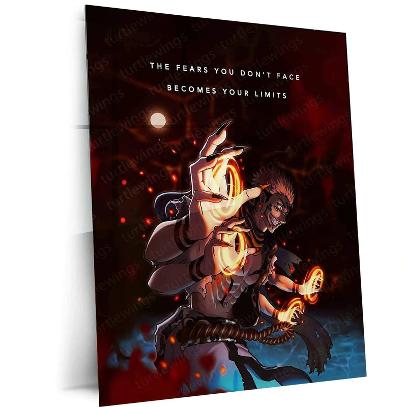 Sukuna Metal Poster – The King of Curses in Jujutsu Kaisen - TURTLEWINGS