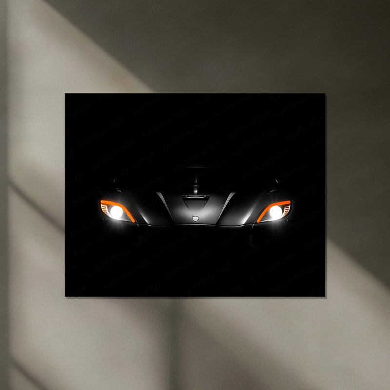 Supercar Predator – Eyes of Speed | Neon LED Metal Poster | Hypercar Night Drive Edition