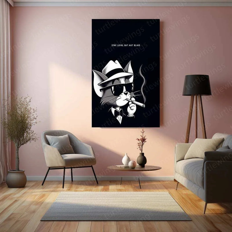 Tom Quote Metal Poster – Classic Cartoon Wisdom | Funny Tom & Jerry Wall Art 2 - TURTLEWINGS