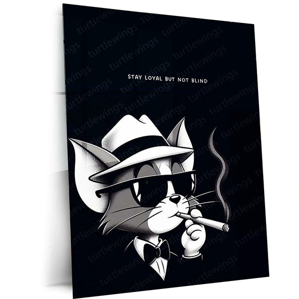 Tom Quote Metal Poster – Classic Cartoon Wisdom | Funny Tom & Jerry Wall Art 2 - TURTLEWINGS