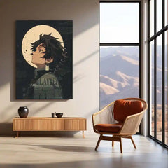 Anime Metal Poster | Tanjiro – Demon Slayer Metal Poster | Water Breathing Anime Wall Frame 01