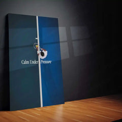 Tennis Court Aerial View – “Calm Under Pressure” Metal Poster | Sports Focus x Minimal Wall Art