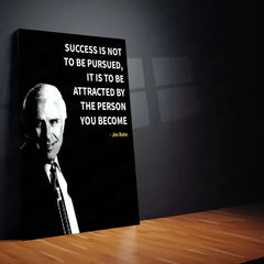 Quote Metal Poster | The Essence of Success – Jim Rohn Quote Metal Poster | Motivational Wall Frame