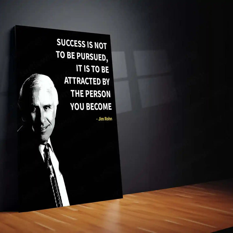 Quote Metal Poster | The Essence of Success – Jim Rohn Quote Metal Poster | Motivational Wall Frame