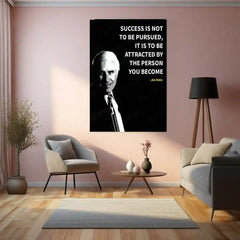 Quote Metal Poster | The Essence of Success – Jim Rohn Quote Metal Poster | Motivational Wall Frame