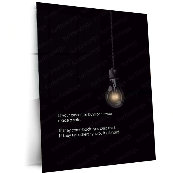 The Real Growth Cycle: Sale → Trust → Brand | Business Mindset Metal Frame | Entrepreneur Wall Art