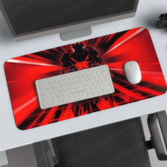 Tron Ares Deskmat – Futuristic Neon Red Rider