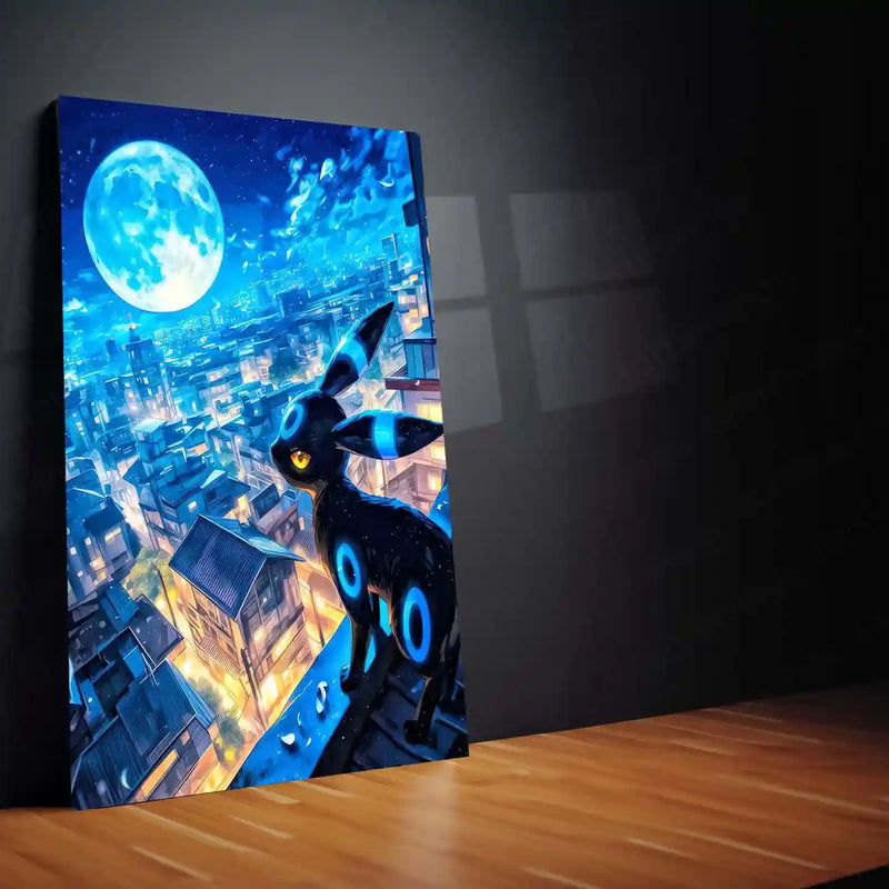 Umbreon’s Midnight Watch – Pokémon Metal Poster | Dark-Type Eeveelution Wall Frame