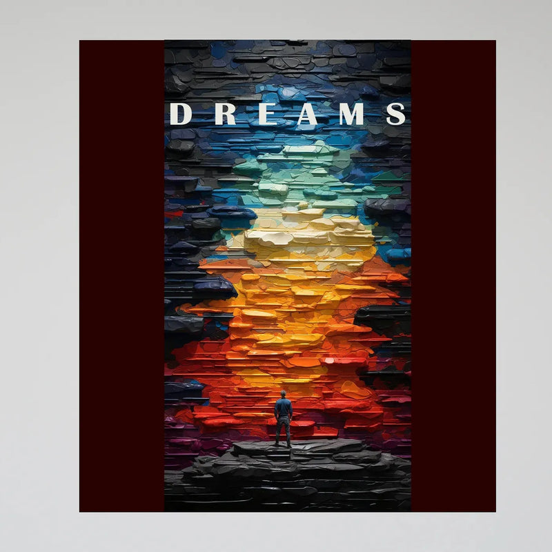 Dreams Metal Poster | Motivational Standing Figure Wall Art - TURTLEWINGS